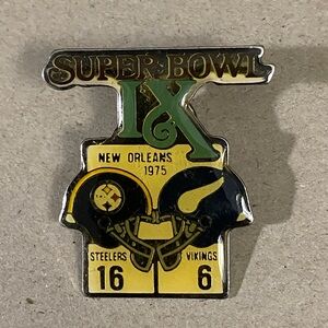 Super Bowl IX Commemorative Pin